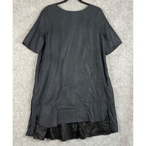 Billy Reid Dress Women Large Black Silk Lining Minimalist Lagenlook Quiet Luxury